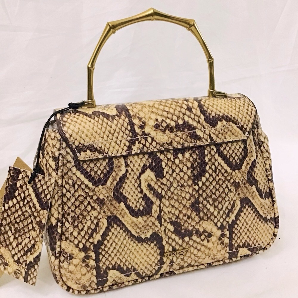 Margot Python Embossed Satchel NWT - Picture 5 of 9